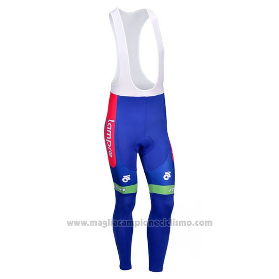 2012 Abbigliamento Ciclismo Lampre Merida Rosa e Celeste Manica Lunga e Salopette